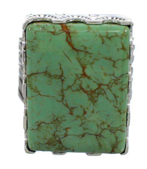 Sterling Silver Turquoise Southwest Ring Size 8-1/4 QX85530